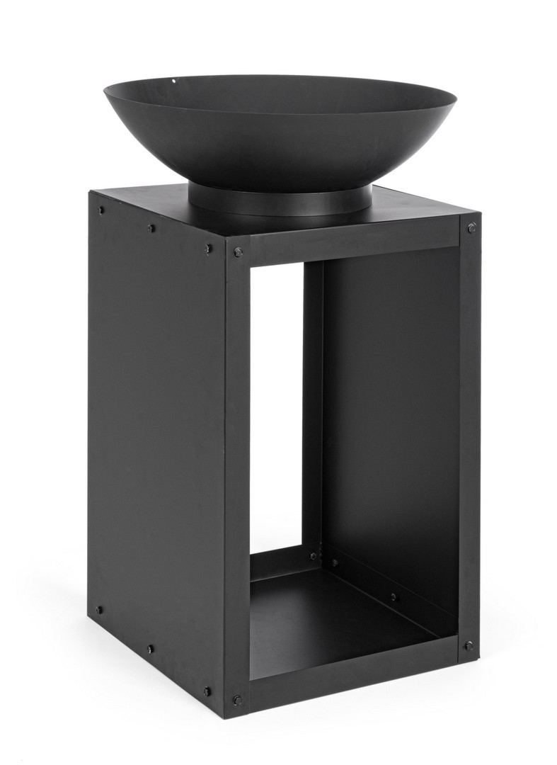 Palenisko ogrodowe EFESTO czarne 50x50 stalowe Bizzotto