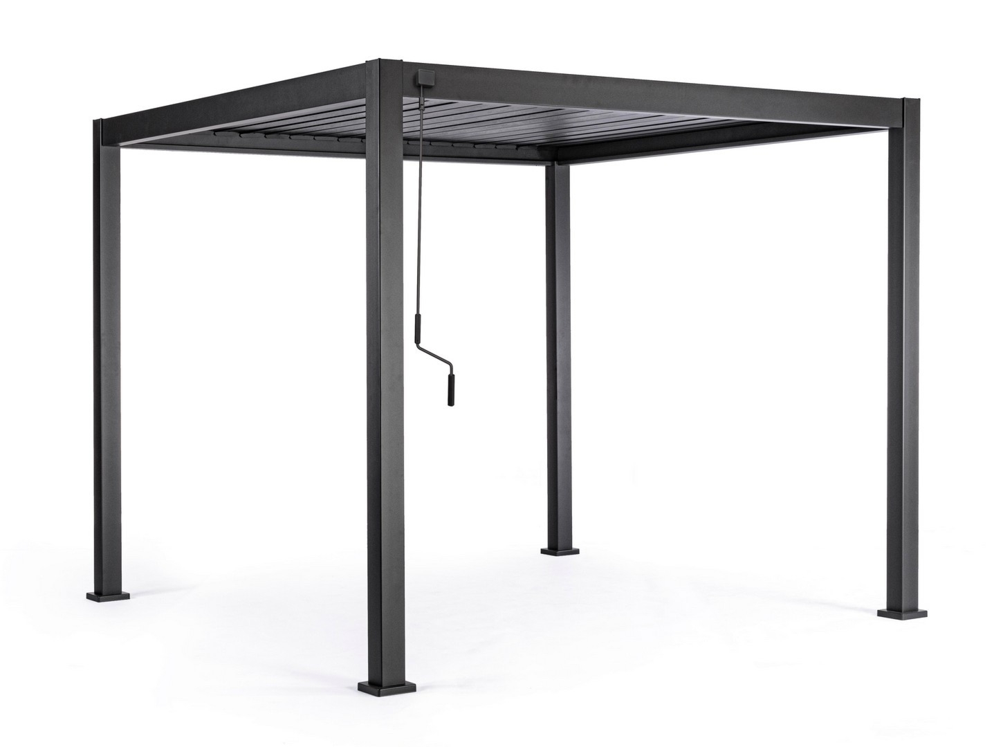 Pergola ogrodowa MAREA antracytowa 300x300 z aluminium Bizzotto