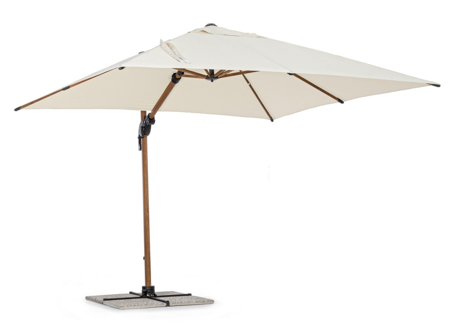 Parasol z nogą boczną ORION beżowy 300x300 aluminiowy Bizzotto