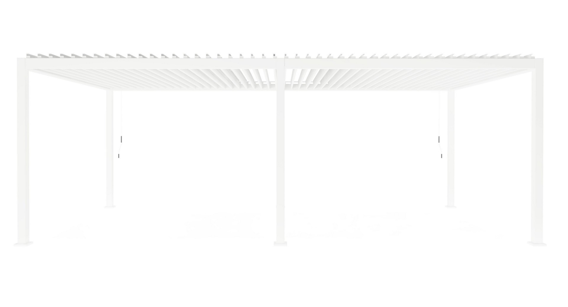 Pergola ogrodowa OCEAN biała 720x360 z aluminium Bizzotto