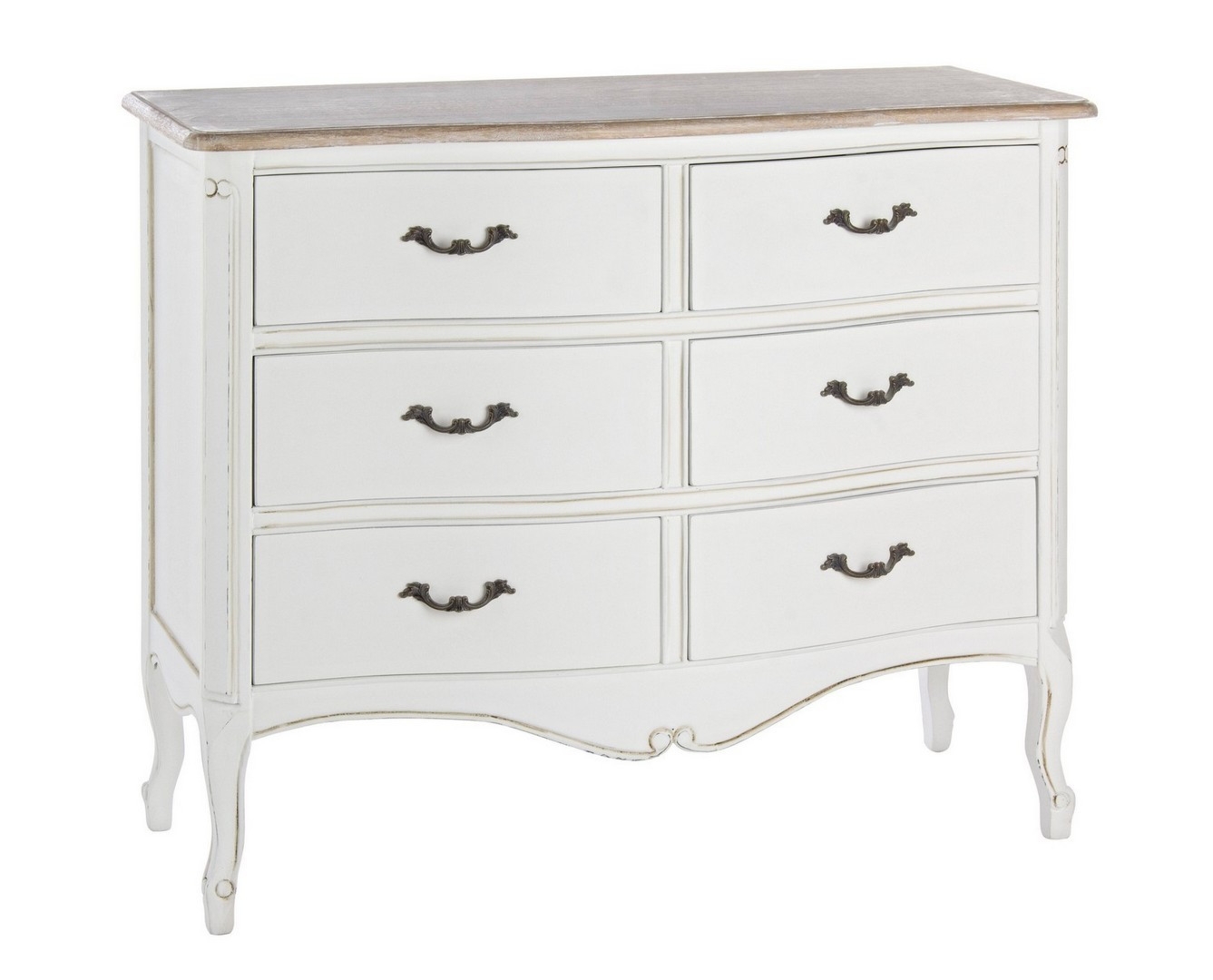 Komoda Justine białe 100x40x83cm drewno paulownia MDF Bizzotto