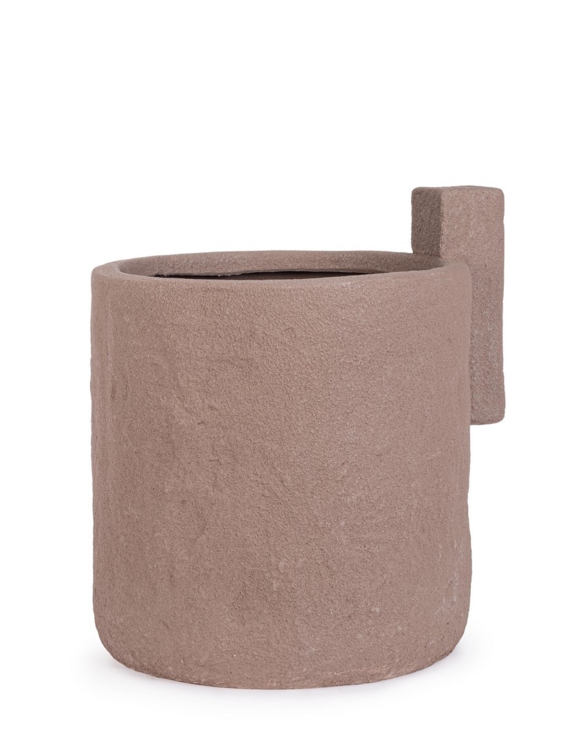 Wazon MATERIC brązowy Ø50 z włókna szklanego i gliny Bizzotto