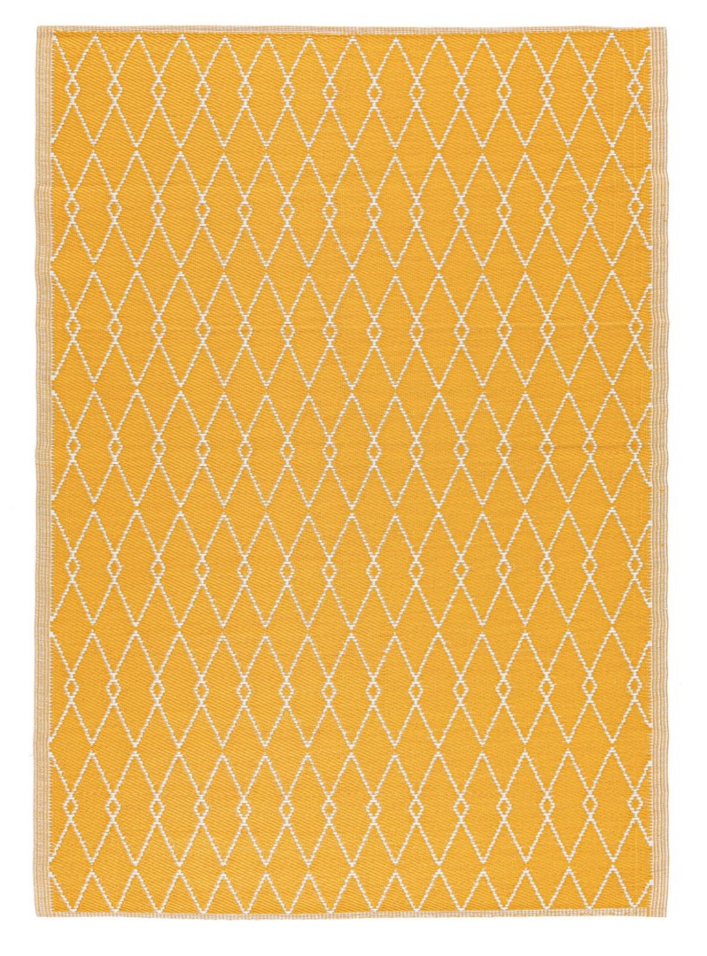 Dywan zewnętrzny HALIMA żółty 160x230 z polipropylenu Bizzotto