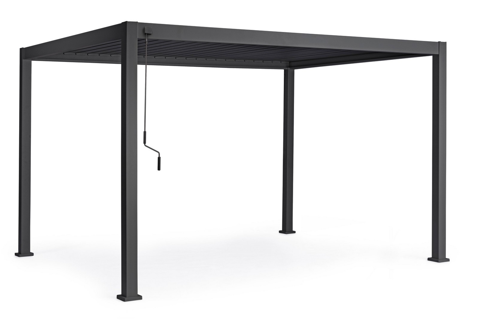 Pergola ogrodowa MAREA antracytowa 400x300 z aluminium Bizzotto