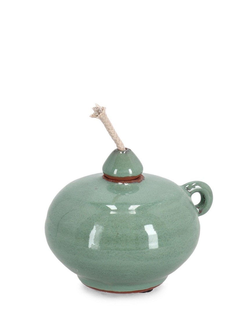 Wazon dekoracyjny ESMA zielony 11,5x9,5x9h z terakoty Bizzotto