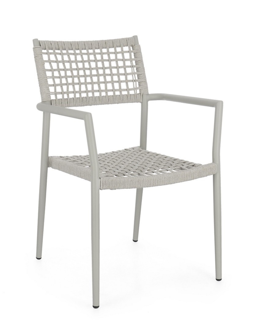 Krzesło ogrodowe CALETA beżowe 56x60 aluminiowe Bizzotto