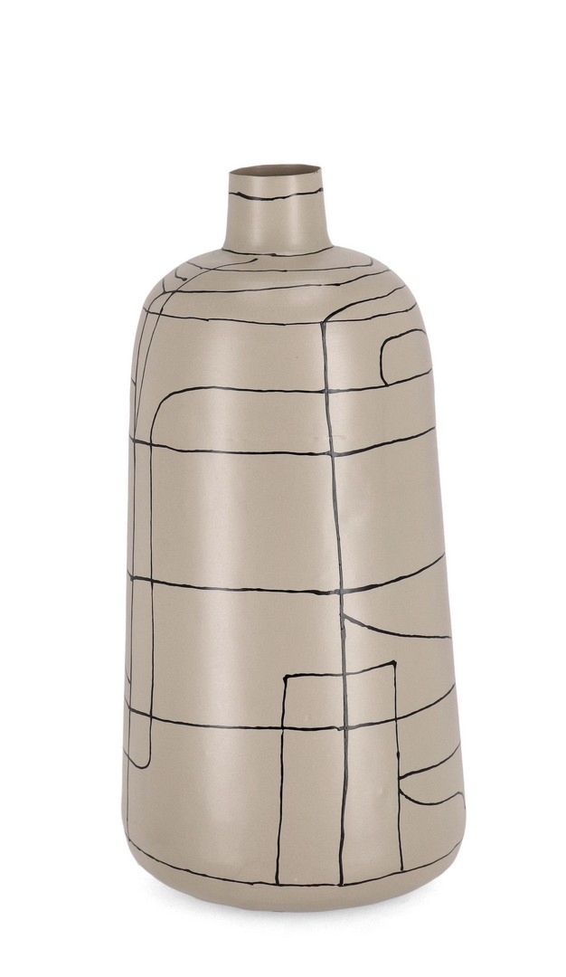 Butelka ręcznie wykonana SIVA beżowa Ø20 ze szkła Bizzotto