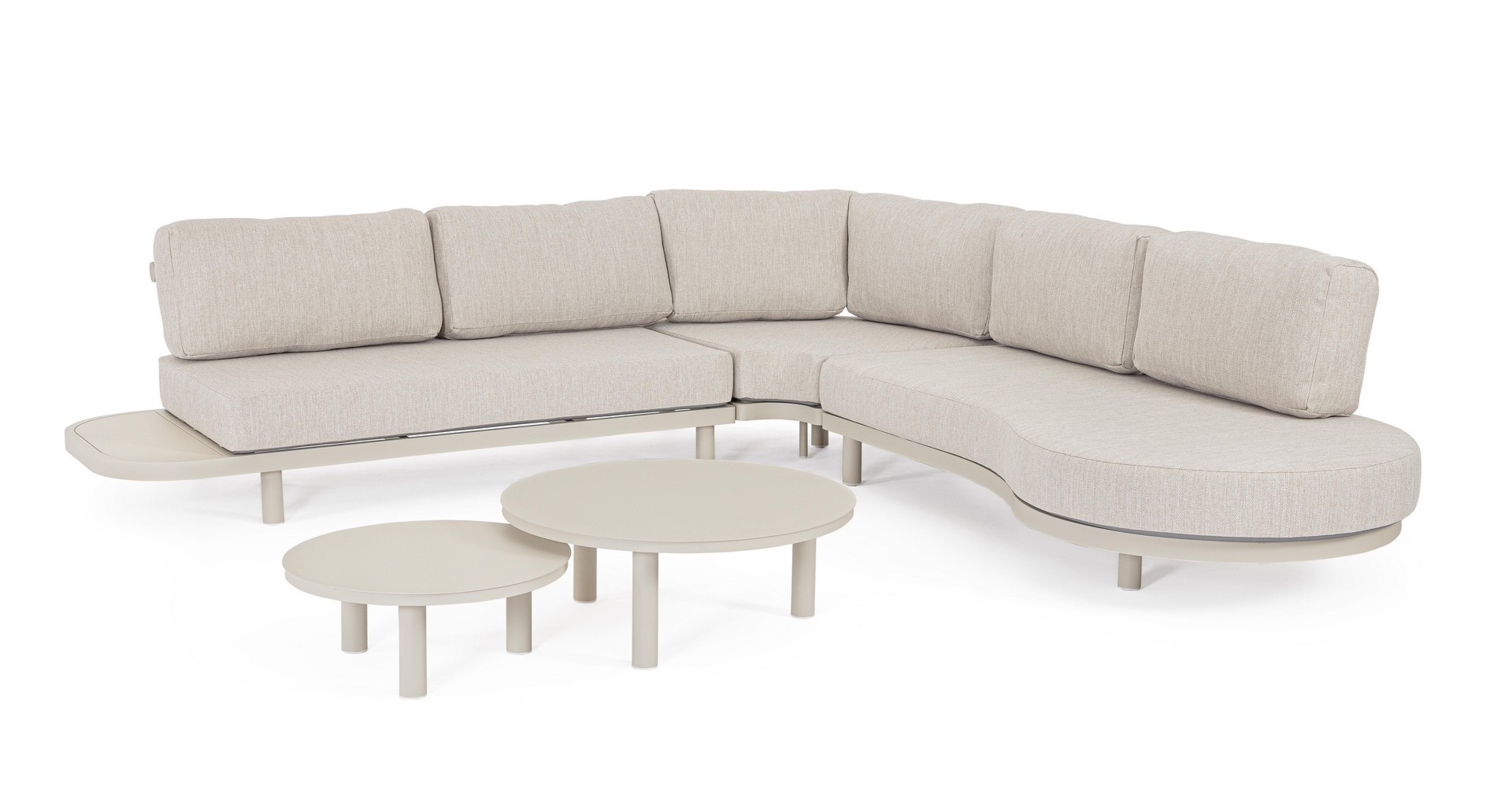 Narożnik ogrodowy ze stolikiem HERCULES aluminowy z poduszką olefinową Bizzotto