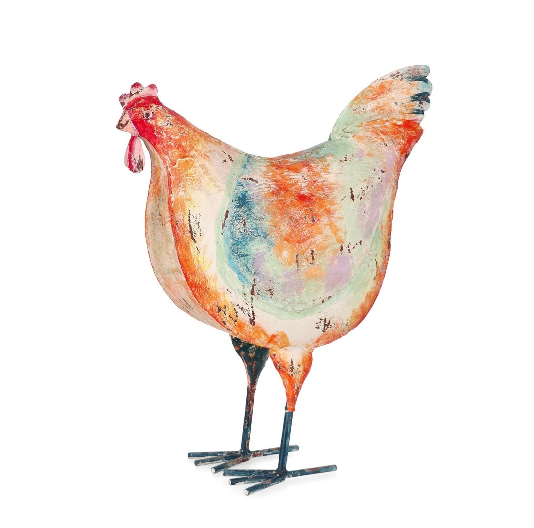 Dekoracja z kurczaka NUNA 53x19,5x61h metalowa Bizzotto