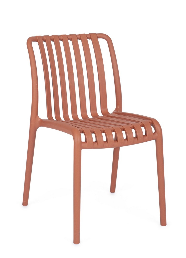 Krzesło ogrodowe BILLIE terakota 47x60 z polipropylenu Bizzotto