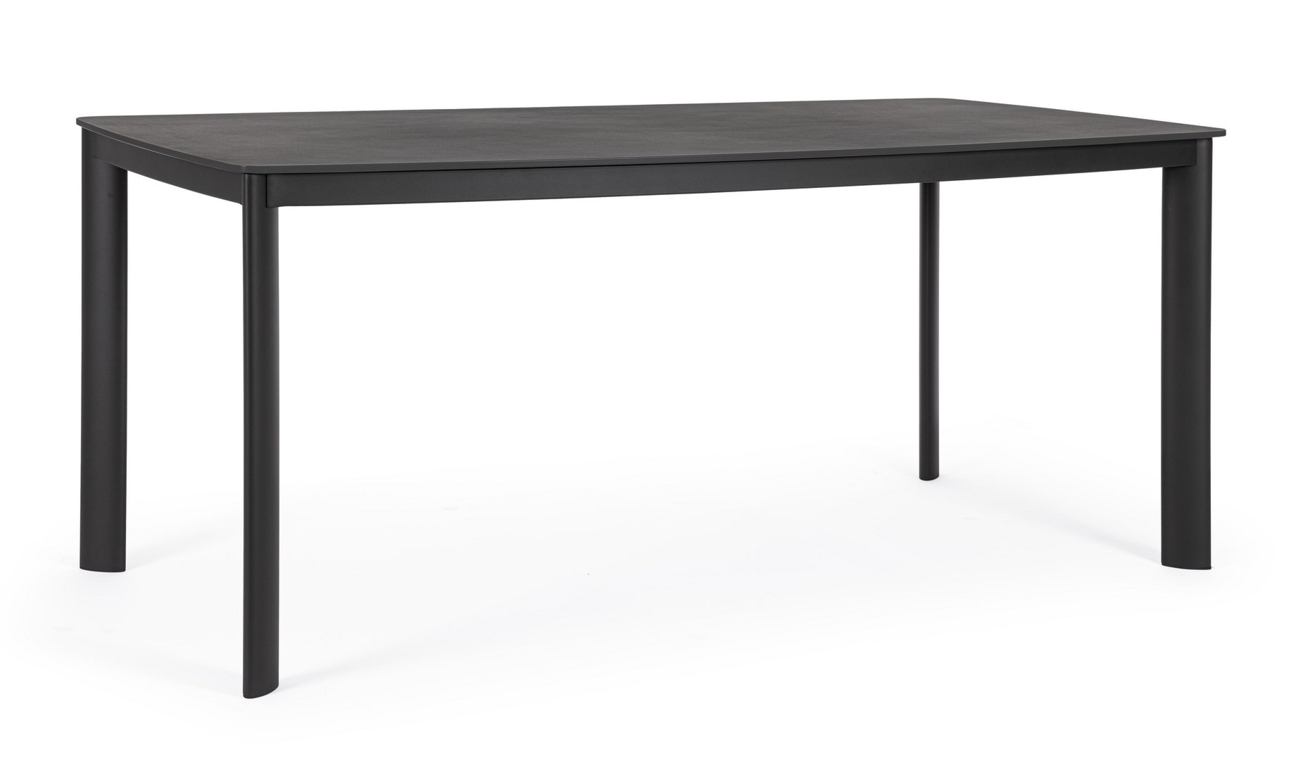 Stół ogrodowy ALCORA antracytowy 180x90 aluminiowy z blatem ze spieku kwarcowego Bizzotto