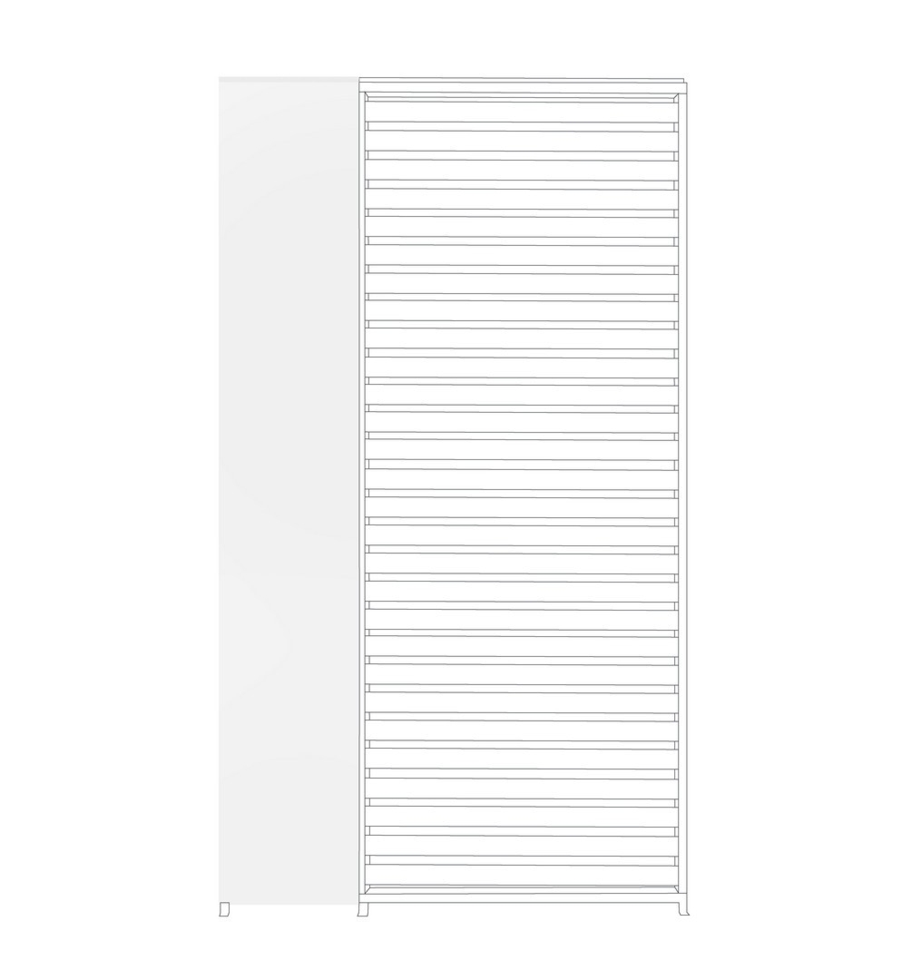 Pionowy panel żaluzjowy do pergoli OCEAN biały 30.9x6 aluminiowy Bizzotto