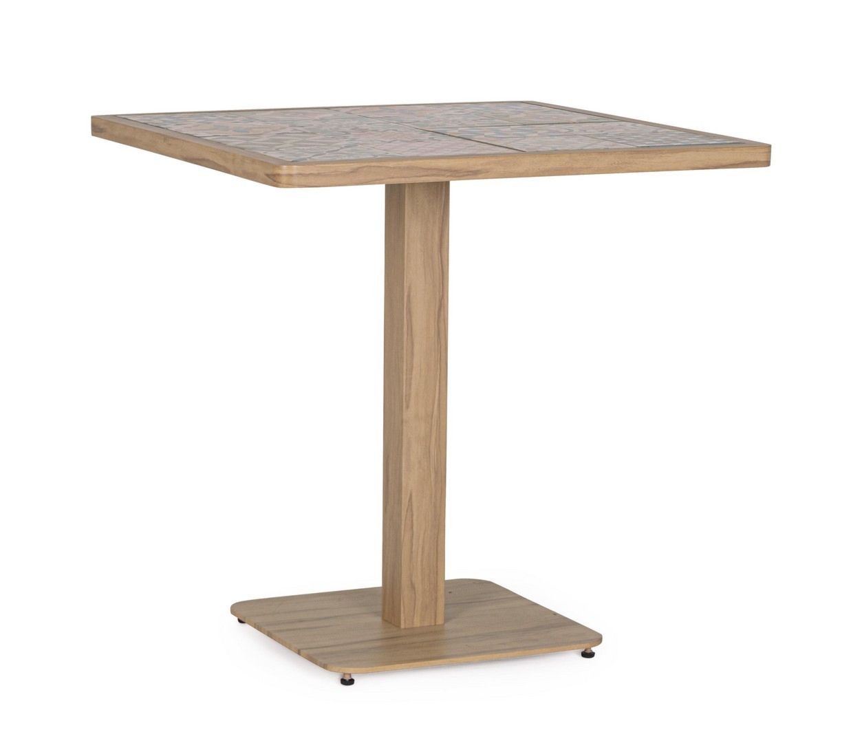 Stolik restauracyjny KALIMERA 73x73 aluminiowy z płytką ceramiczną Bizzotto