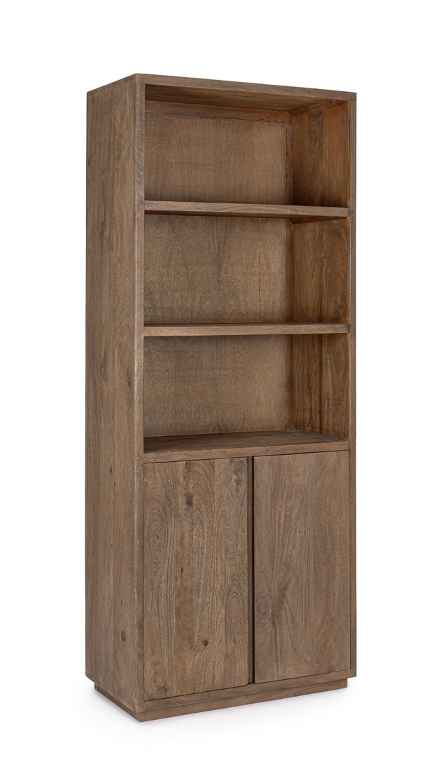 Regał Elswick miodowe 80x42x200cm drewno mango i MDF Bizzotto