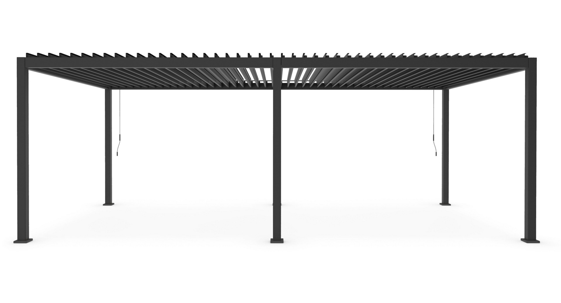 Pergola ogrodowa OCEAN antracytowa 720x360 z aluminium Bizzotto