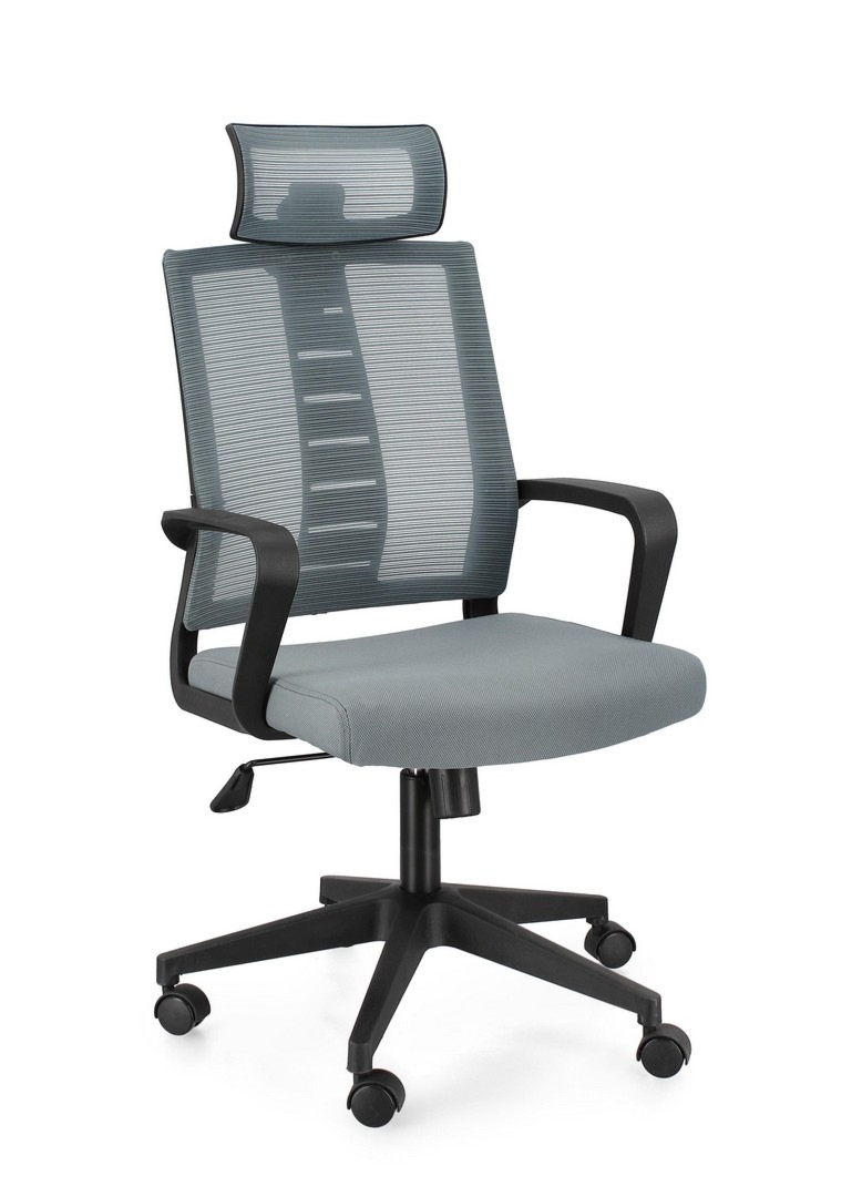 Fotel biurowy z podłokietnikami Roman czarny 55.5x62x114.5-124.5cm nylon PET Bizzotto