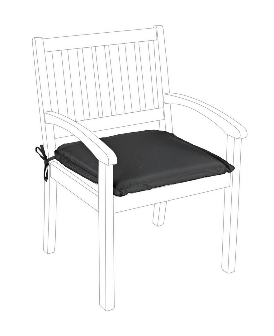 poduszka na krzesło CHARCOAL antracytowa 49x52 wodoodporna olefinowa Bizzotto