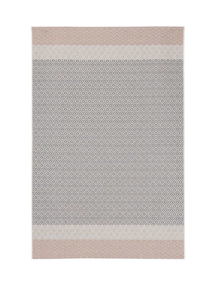 Dywan zewnętrzny LEEV beżowo-niebieski 160x230 z polipropylenu Bizzotto