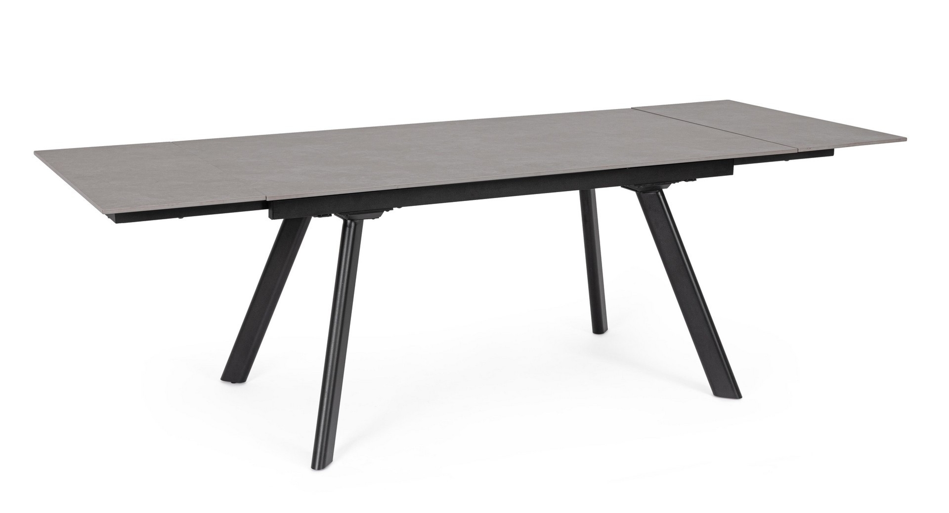 Stół Jarkko czarny rozkładany 160/240x90x75cm stal i porcelanowy Bizzotto