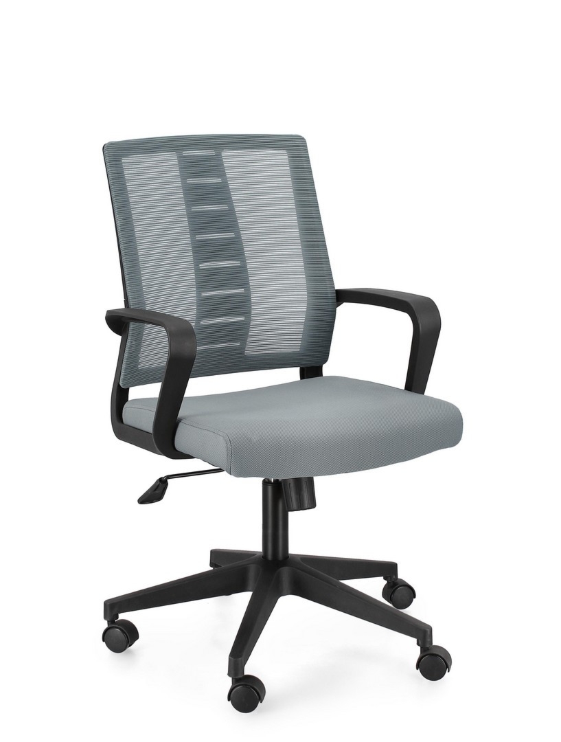 Fotel biurowy Roman czarny 55x62x93,5-103cm nylon PU Bizzotto z podłokietnikami