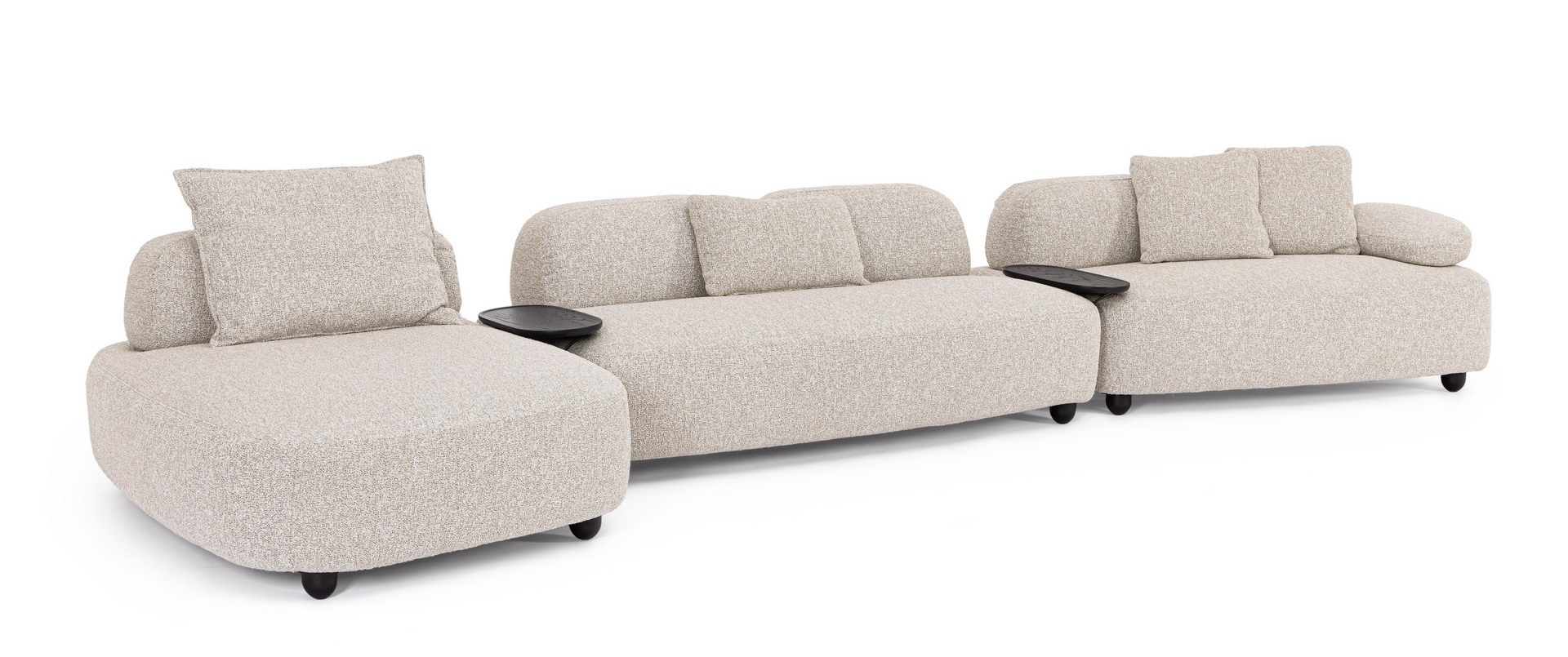 Sofa Iside brązowa 156x178x73cm drewno sosnowe, PET Bizzotto