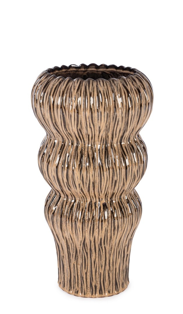 Wazon CHAINAT brązowy Ø31 z terakoty Bizzotto