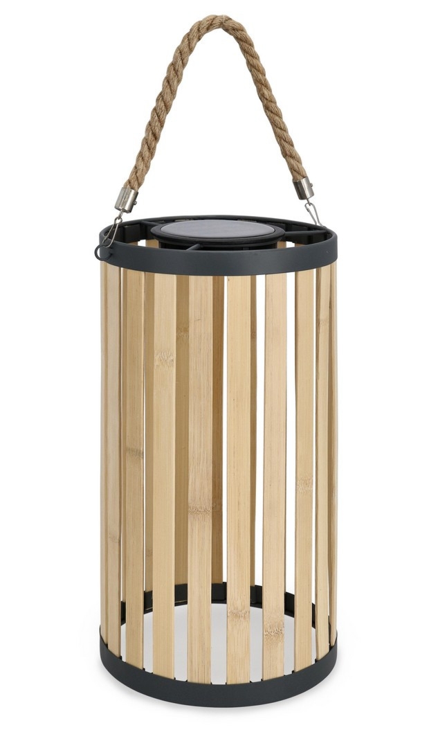 Latarnia solarna ARVEL Ø18 bambusowa Bizzotto