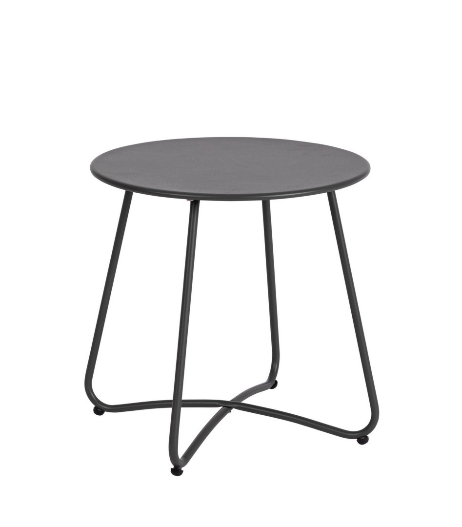 Stolik kawowy AUSTIN antracytowy Ø45 stalowy Bizzotto