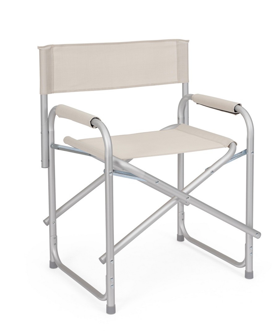 Krzesło kempingowe składane CAYO szare 57x47 z aluminium Bizzotto