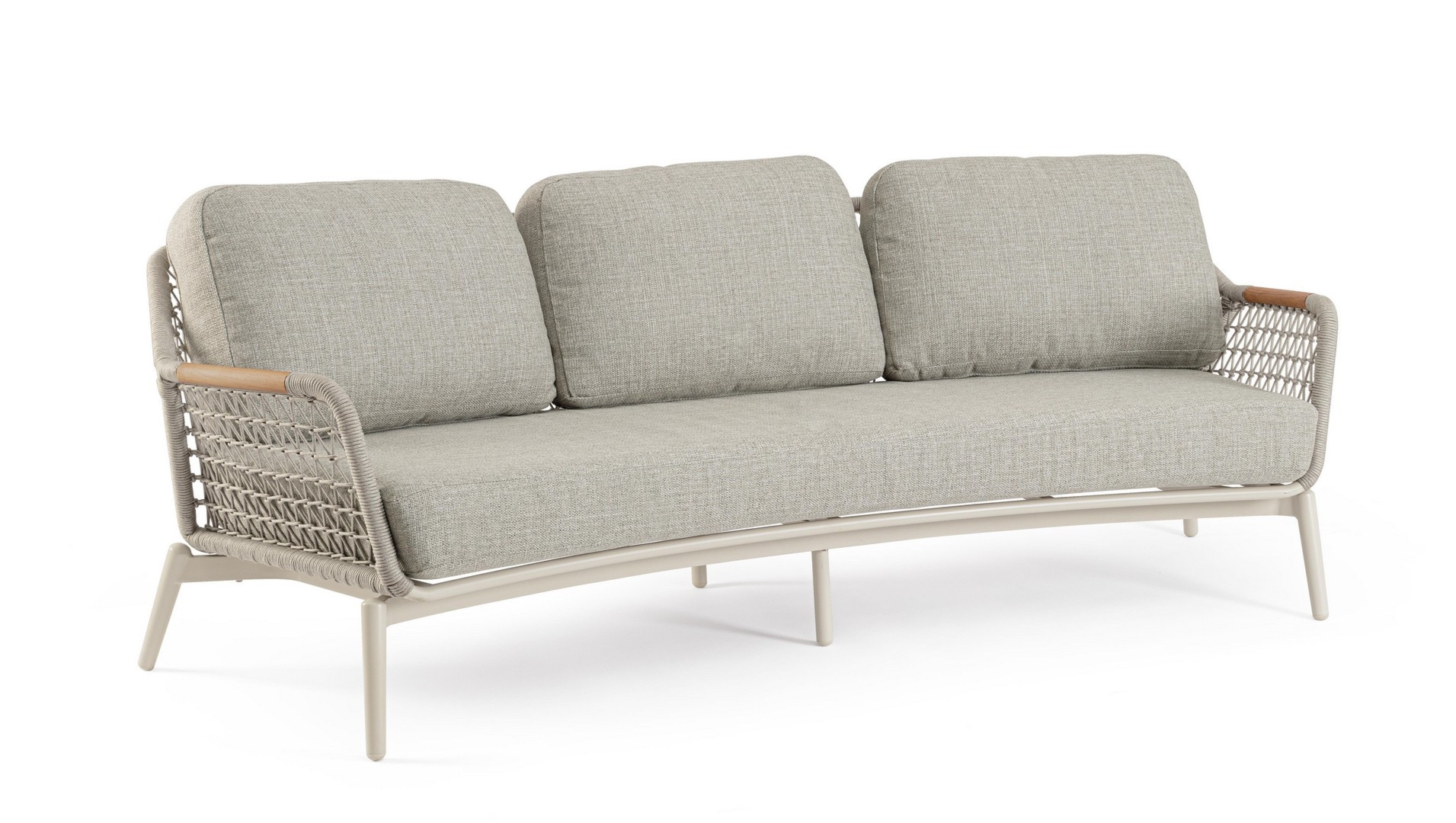 Sofa ogrodowa 3-os EULERO 231x98 aluminiowa Bizzotto