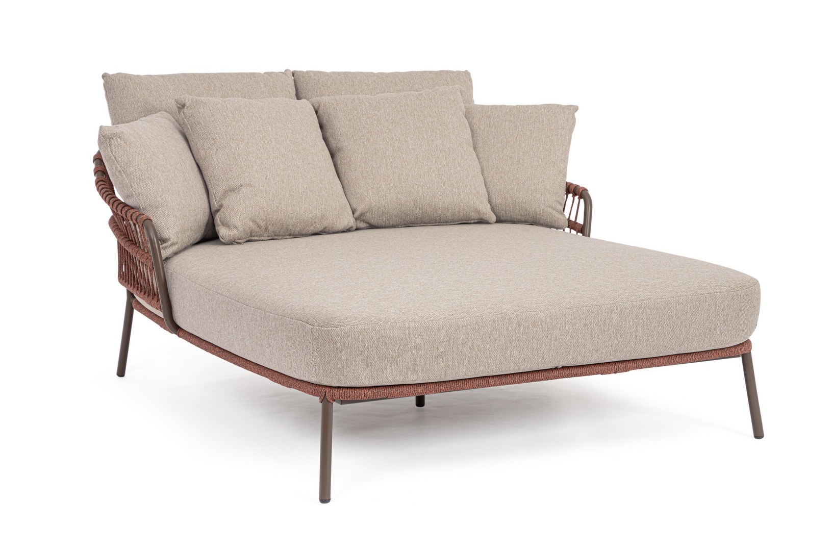 Łóżko ogrodowe TALAIA 141x170 stalowe z poduszką olefinową Bizzotto