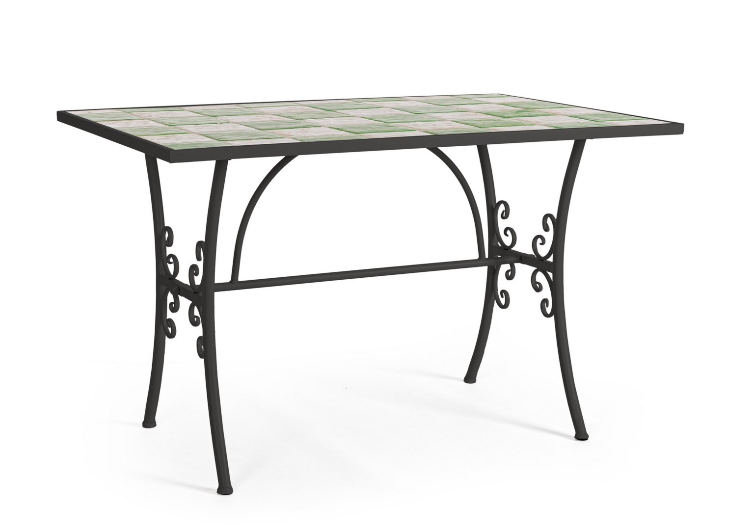 Stół ogrodowy LOIRE czarny 120x80 stalowy z blatem ceramicznym Bizzotto