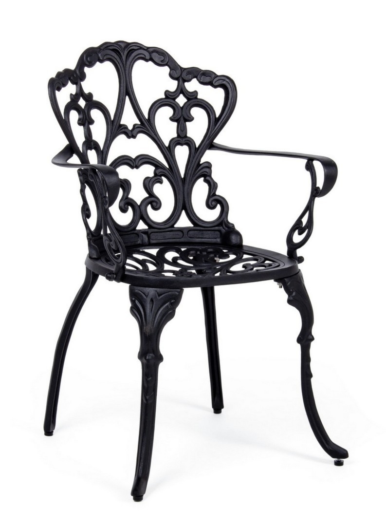 Krzesło ogrodowe VICTORIA antracytowe 57.5x58 ze stopu aluminium Bizzotto