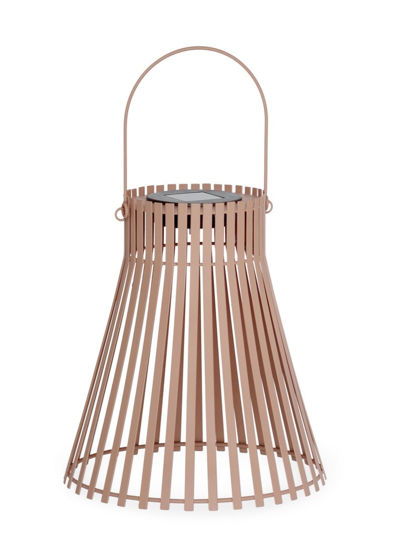 Latarnia solarna ESTEL czerwona Ø24 stalowa Bizzotto