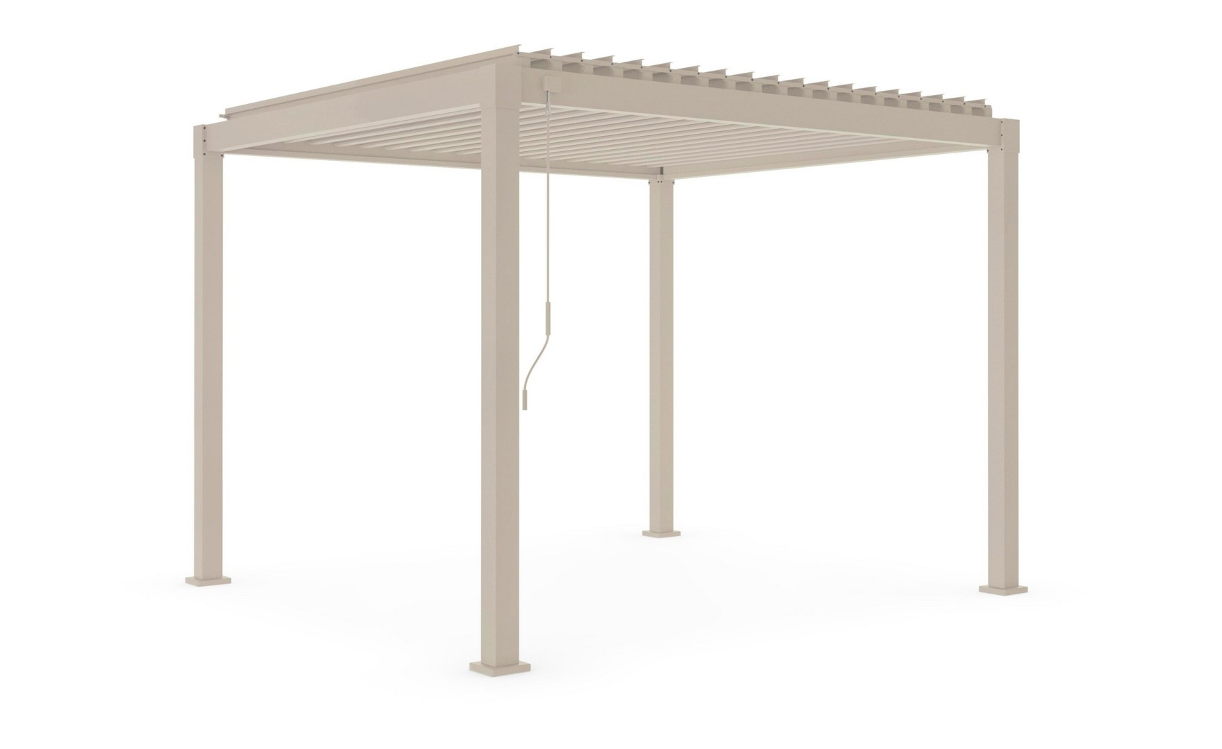 Pergola ogrodowa GARDA jedwabisty 300x300 z aluminium Bizzotto
