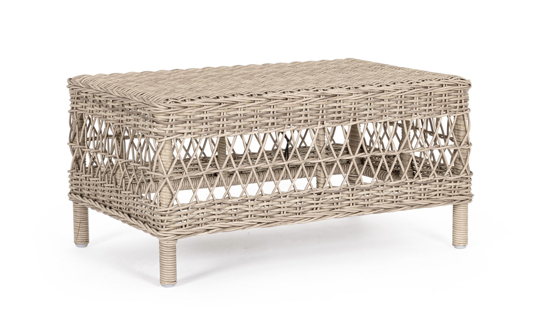 Stolik kawowy JUPITER 80x50 aluminiowy Bizzotto