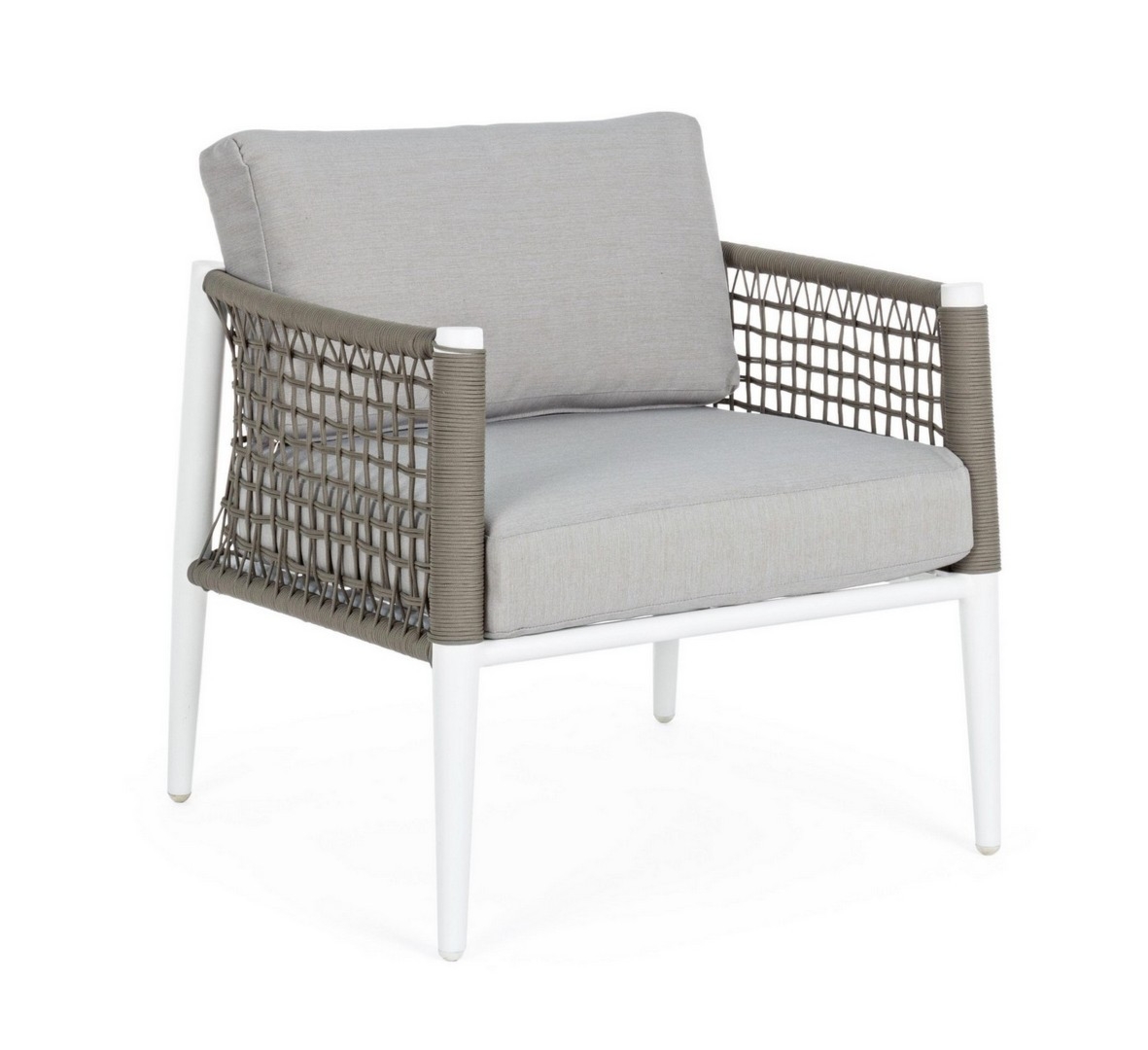 Fotel ogrodowy CALYPSO biały 75x71 aluminiowy Bizzotto