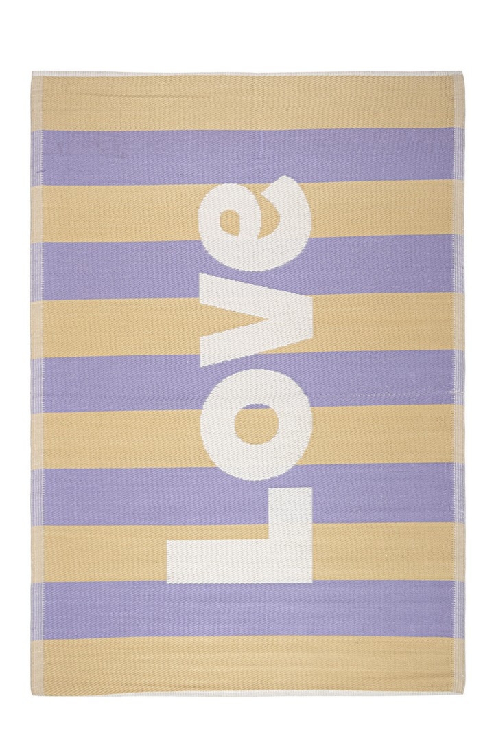 Dywan zewnętrzny KAREA żółto fioletowa 160x230 z polipropylenu Bizzotto