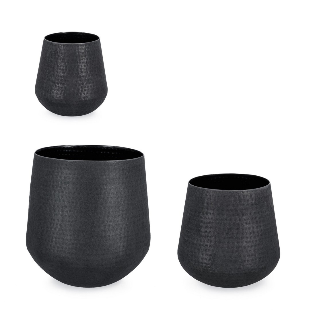 Zestaw donic ogrodowych ręcznie wykonanych KENAR czarny Ø27,Ø37,Ø48 metalowych Bizzotto