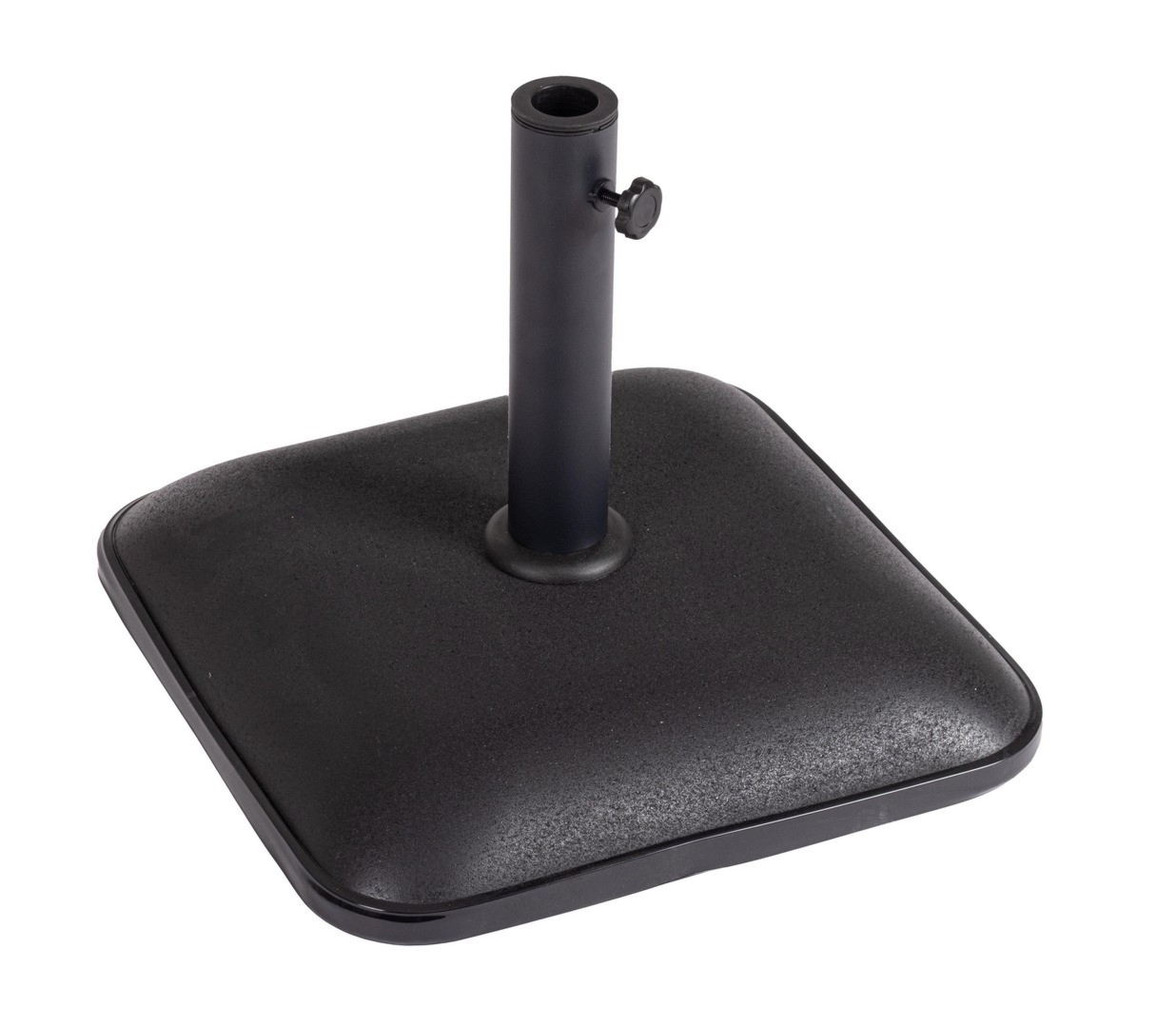 Podstawa do parasola z nogą centralną BARRY czarna 45x45 z cementu Bizzotto