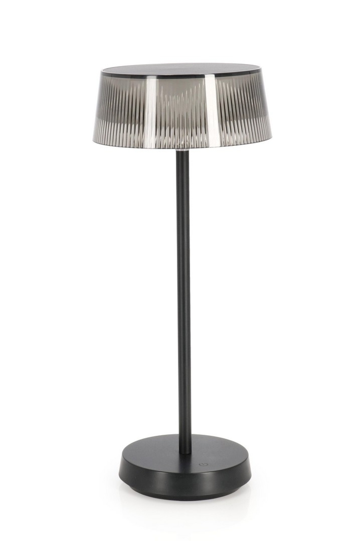 Lampa stołowa CARAL czarna Ø15 z poliwęglanu Bizzotto