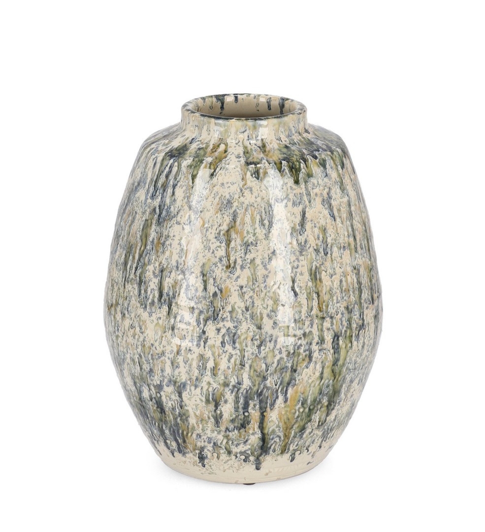 Wazon wykonany ręcznie ESMA zielony Ø30 z terakoty Bizzotto