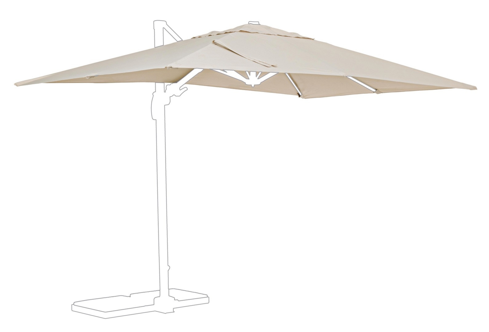 Poszycie do parasola SARAGOZZA SARAGOZZA piaskowe 300x200 z poliamidu Bizzotto