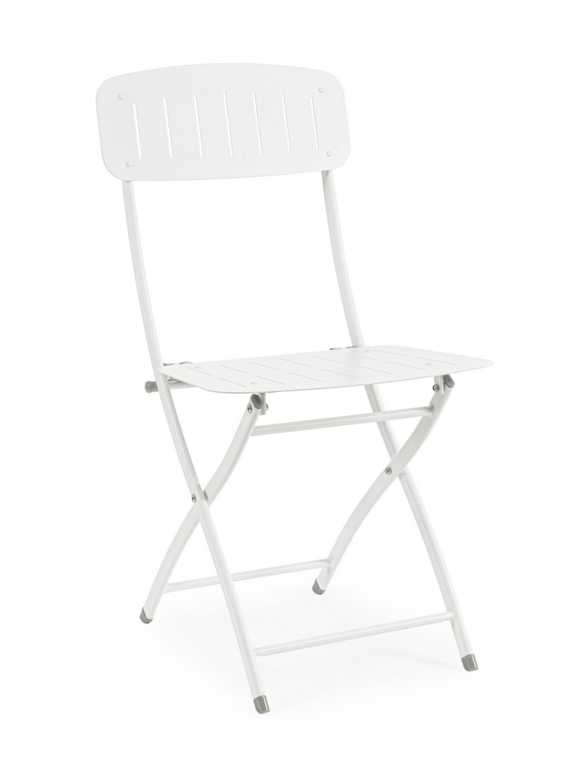 Krzesło ogrodowe YVONNE białe 44x50 stalowy Bizzotto
