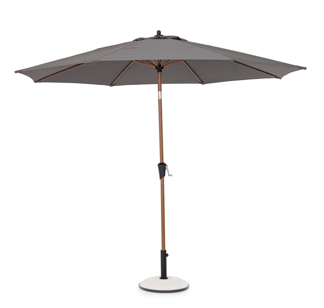 Parasol z nogą centralną PALINURO szary Ø300 stalowy Bizzotto