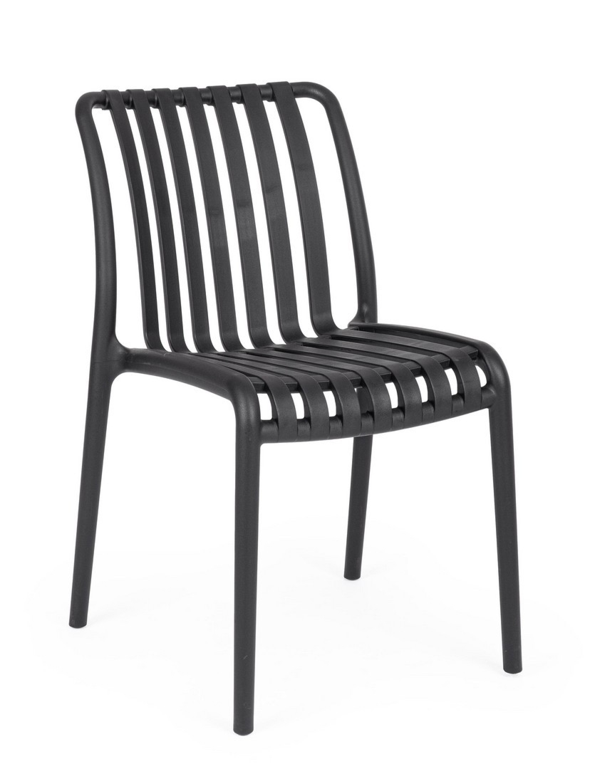 Krzesło ogrodowe BILLIE czarne 47x60 z polipropylenu Bizzotto