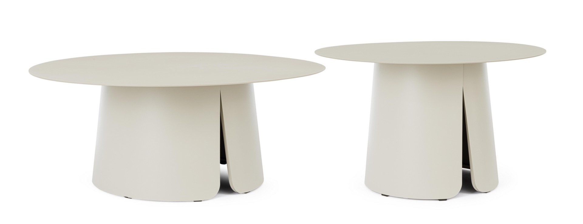 Zestaw 2 stolików BRYAN Ø70,Ø90 aluminiowy Bizzotto