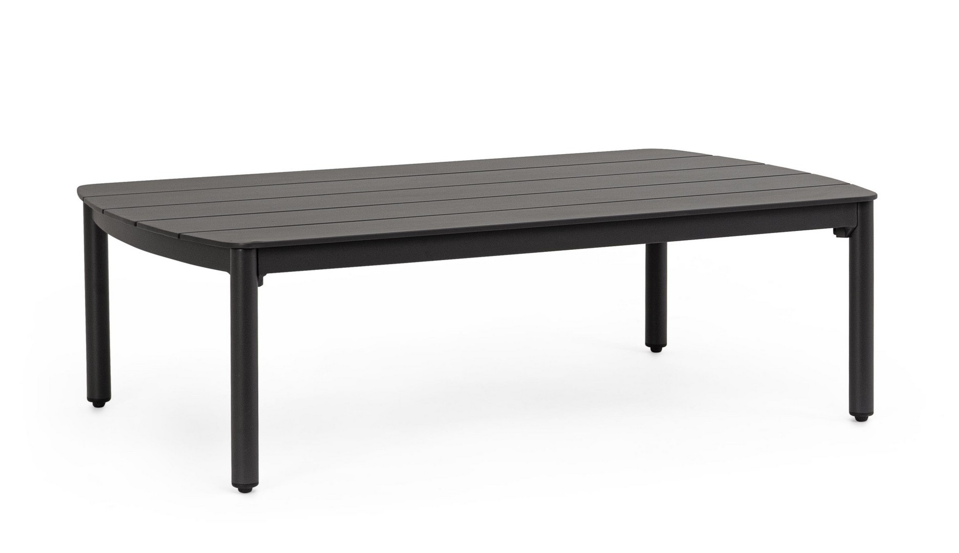 Stolik kawowy FENIX antracytowy 115x68.5 aluminiowy Bizzotto