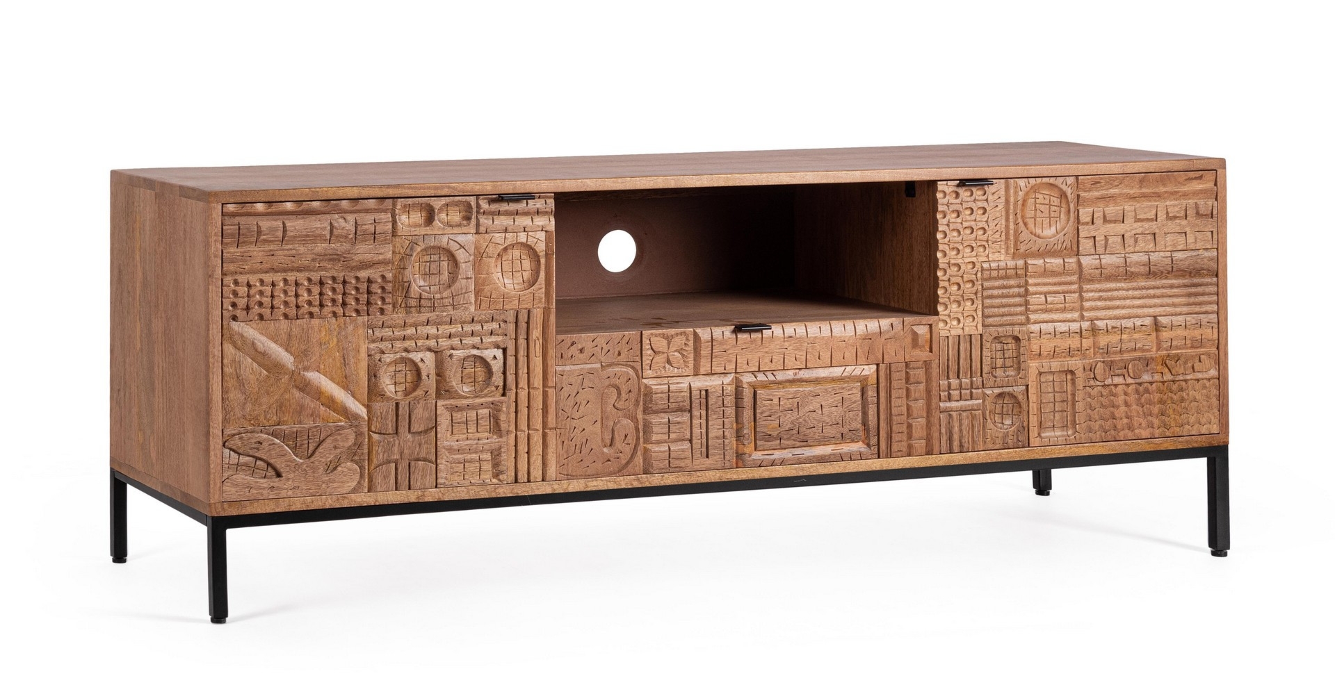 Szafka RTV Kindia mango 140x42x55cm mango i MDF Bizzotto