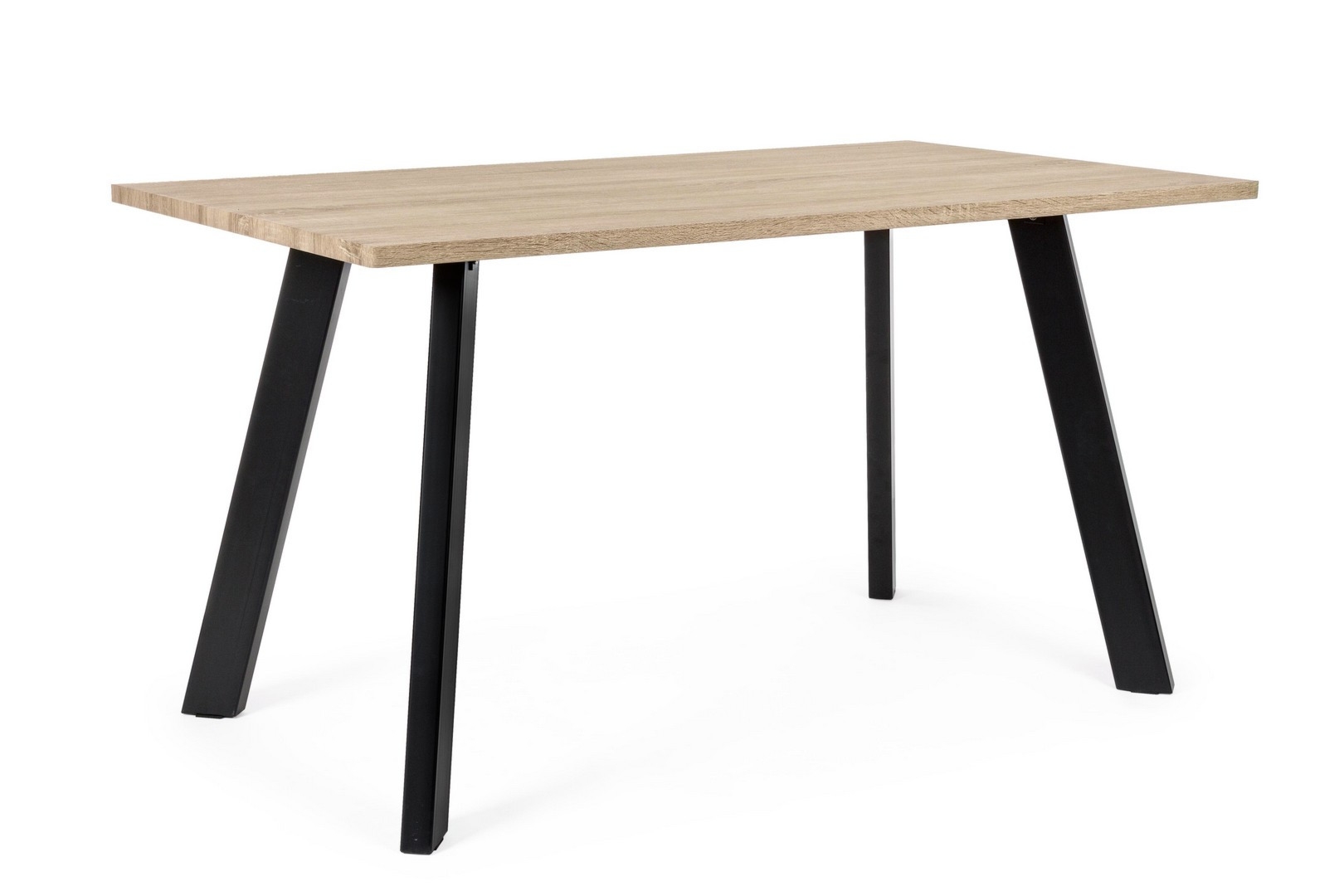 Stół Giant jasny 140x80x75cm stal i MDF Bizzotto